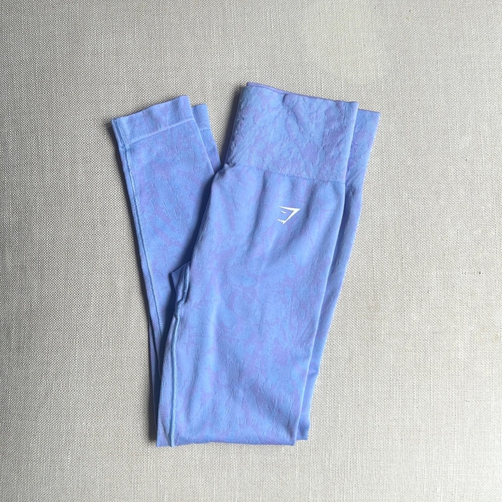 Purple and blue gymshark leggings size extra small